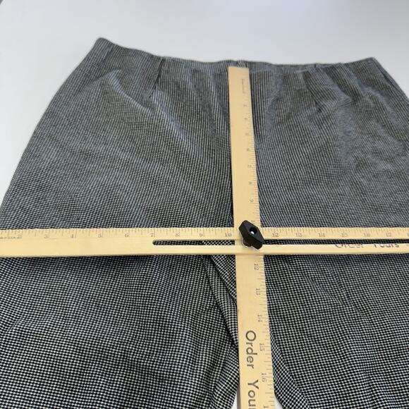 J Jill Ponte Pants Womens Large Black White Slim Leg Stretch Career Pull On - Picture 7 of 8